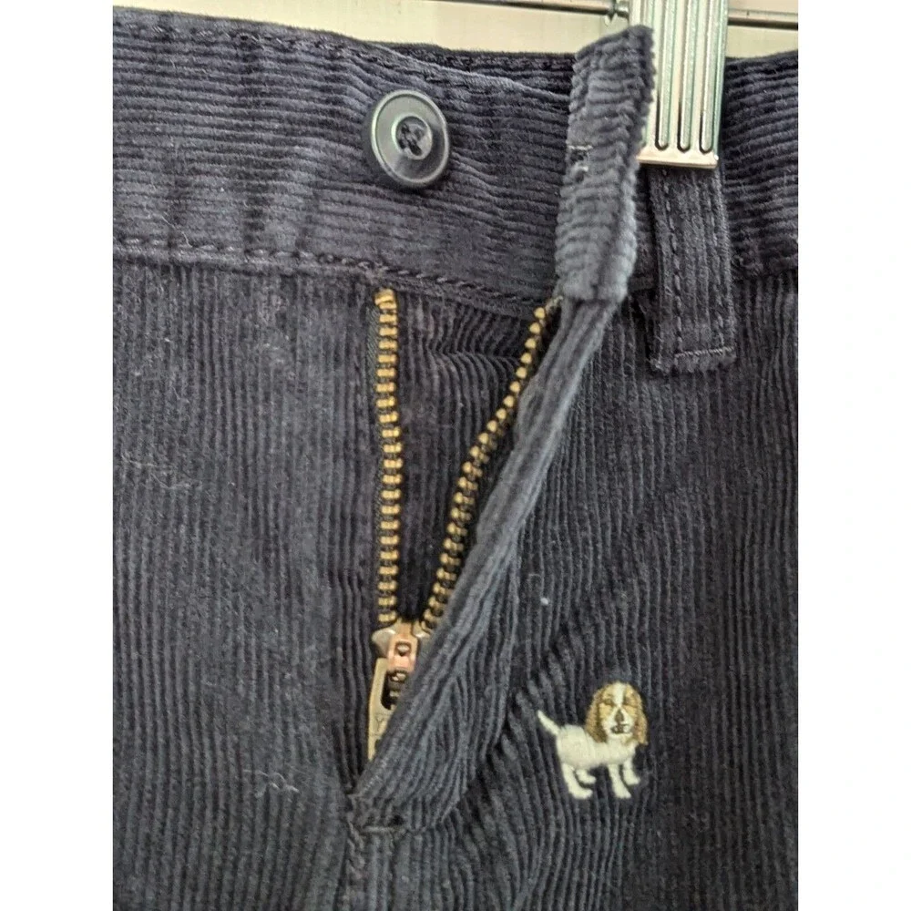 Gymboree Corduroy Pants Jeans 2T Black Embroidered Beige Puppy Dog